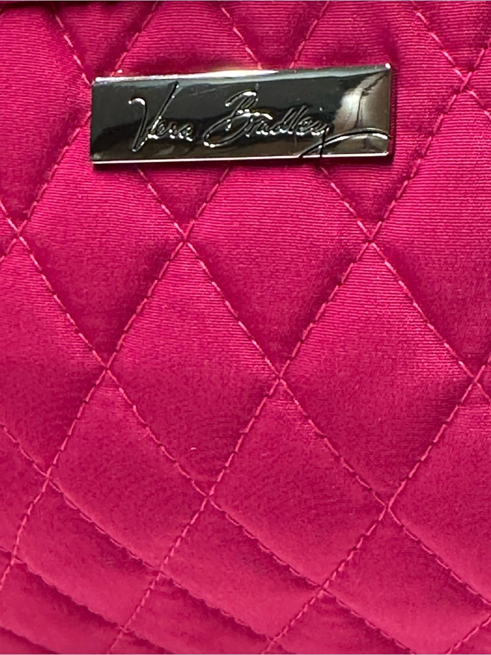 🌹 Vera Bradley Little Hipster Vibrant Fuchsia Quilted Crossbody Bag - Picture 3 of 11